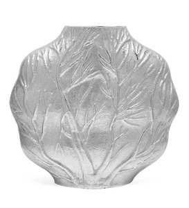 Hoja de plata Florero de aluminio Flor decorativa Fabricante al por mayor Hecho India Alta calidad Cantidad a granel Nuevos diseños modernos - Product Image 1