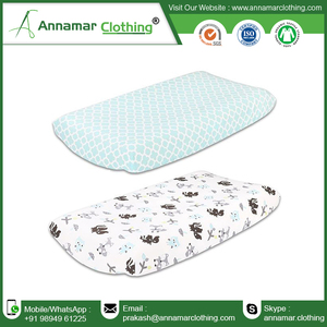 100% drap de berceau en coton biologique pour bébé coton interlock avec des fabricants de draps de berceau imperméables - Product Image 5