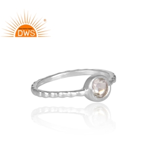 Bague en pierre d'améthyste verte, fabrication de bijoux, anneau rond, 1 pièce, argent massif, 925 - Product Image 3