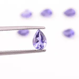 High Quality Iolite Pear Shape Brilliant Cut Natural Gemstone Handmade Sunstone gemstone for Jewelry Making Blue Iolite Teardrop