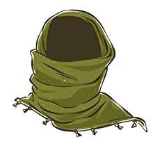 Shemagh Yemeni shemagh Desert Bufanda Keffiyeh Negro y Marrón Chocolate - Product Image 4