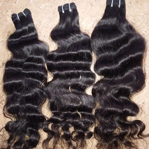 Extensiones de cabello humano de las tramas de la máquina que teje del pelo de Remy indio de la Virgen de los proveedores del pelo de Chennai - Product Image 2