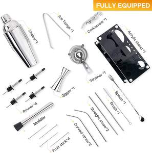 KING INTERNATIONAL-Juego de barra de cóctel ecológico clásico de acero inoxidable, kit de herramientas de regalo de alta calidad, accesorios - Product Image 5