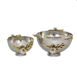 Cuenco de Metal de nuevo diseño hecho a mano, Frutero de lujo chapado en oro, última Decoración de mesa para el hogar y cuenco decorativo de regalo - Product Image 4