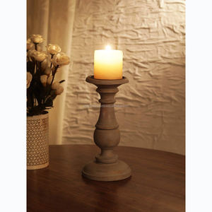 Antique Decorative <b>Wooden</b> Stand <b>Candle</b> <b>Holder</b> for Home Decor - Product Image 1