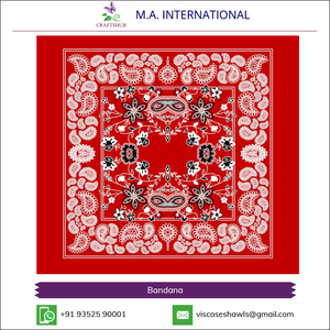Bandana en popeline de coton à motifs floraux de toutes les couleurs, style ethnique pour adultes, toutes saisons - Product Image 5