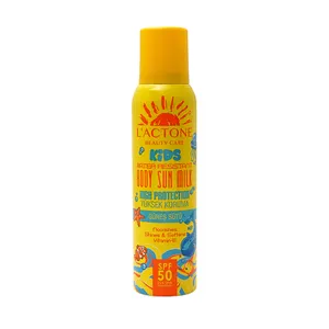 Çocuklar için güneş koruyucu sprey Spf 50 kremi çocuklar açık cilt nemlendirici su geçirmez ile E vitamini türkiye'de yapılan