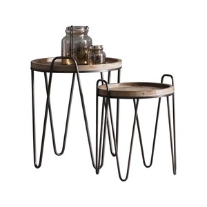 Sunburst Round Aluminium Table Set of 2 Modern Round Made in India Top All Office Home Room Restaurant Super Market 2022 Best - Product Image 3