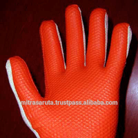 Guantes de Seguridad de Algodón Tejido de Indonesia con Agarre de Goma Resistente en la Palma