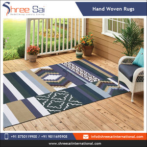 Tapis tissé en coton de créateur de vente chaude tissage plat de haute qualité avec des motifs modernes pour le style de sol de salon ou de bureau de luxe - Product Image 5