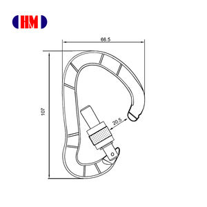 Rescue Safe Anodized 25KN Rock Climbing Carabiner With CE Certificate - Product Image 1