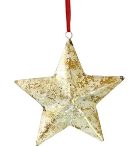 METALLIC DESIGN IRON CHRISTMAS <b>TREE</b> DECORATION BEST SELLER CHRISTMAS HANGING ORNAMENT METAL <b>STAR</b> WHITE GOLD DIY CHRISTMAS SUPPLY - Product Image 1