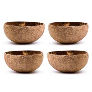 Bol à manger en noix de coco rustique non poli naturel écologique décoration murale de style maison fabriqué au Vietnam - Product Image 2