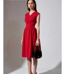 Vestido de lujo para mujer, de buena calidad, largo, manga corta - Product Image 1