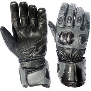 Gants de moto de course unisexes Keven Impex KI-201 en cuir de vachette respirant, imperméables et antidérapants, à doigts entiers, USA 2026 - Product Image 1