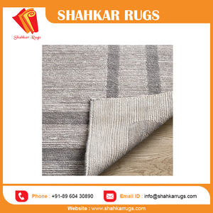 Tapis imprimé au design moderne Pile pelucheuse en caoutchouc de laine imperméable facile à nettoyer pour chambre porte cuisine-Tapis noué à la main au meilleur prix - Product Image 2