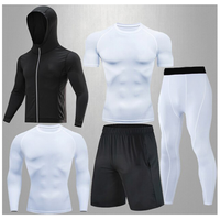 5 pièces de Compression pour hommes, vêtements d'entraînement, de Fitness, de Yoga