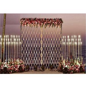 Décoration murale de bougies pour soirée Sangeet vibrante, vente en gros, décoration murale de bougies pour scène de mariage, magnifique décoration murale de bougies pour extérieur, États-Unis - Product Image 1