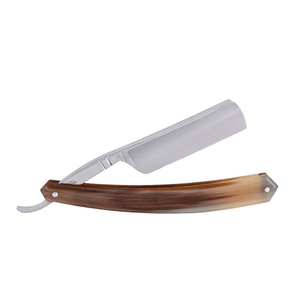 Nouveau rasoir classique vintage 2026 en acier au carbone à lame droite à bord coupé, 58 mm, semi-creux, pour une utilisation sans effort - Product Image 2