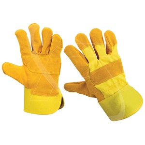 Guantes de aparejo canadiense de alta calidad con guantes de cuero de vaca de Palma reforzada de Pakistán Guantes DE TRABAJO Arbeitshandschuhe - Product Image 1