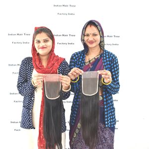 Extensions de cheveux humains cambodgiens de haute qualité, closure 5x5, ondulées, vierges brutes non traitées, avec alignement des cuticules du temple, style naturel - Product Image 1