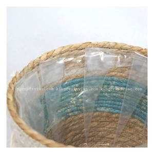 100% naturel Seagrass Zig Zag Panier à linge Solution de stockage élégante - Product Image 6