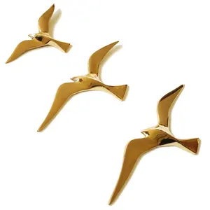 Brass Wall Flying Birds