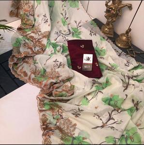 2023 Hot Sale Fashionable <b>Designer</b> New Look Cocktail Party Wear Beautiful Sequence Work Saree at Best <b>Market</b> Price - Product Image 5