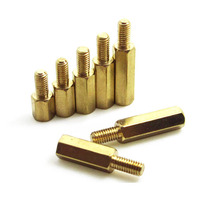Separadores hexagonales de latón OEM personalizados, barras espaciadoras y pilares huecos de latón, tornillos hexagonales huecos para PCB, sujetadores hexagonales hembra