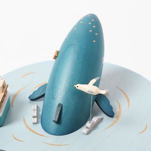 Whale Watching Hard Maple Hand-Cranked <b>Music</b> <b>Box</b> with Blue Danube Waltz (30s Sound Duration) - Product Image 1
