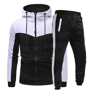 Survêtements de marque privée pour hommes, survêtements deux pièces de haute qualité, avec fermeture à glissière, survêtements d'entraînement et de jogging en coton de dernière conception - Product Image 3