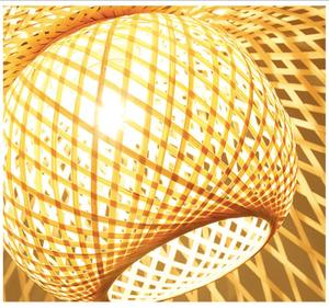 Lampe suspendue en bambou tissé à la main, abat-jour bohème en provenance du Vietnam - Product Image 5