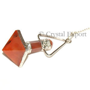 Natural Carnellian Pyramid Pendulums Supplier Offering Gemstone Pendulums for Sale - Product Image 1