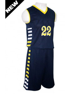 Ensemble d'uniformes de basketball personnalisés de qualité supérieure pour la vente en gros, imprimés par sublimation, respirants, grande taille, anti-bactériens - Product Image 4
