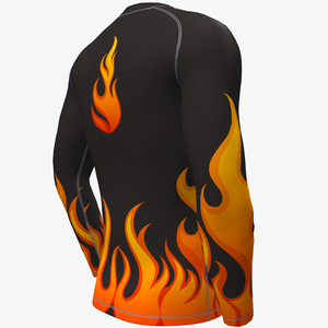 Custom Sublimated Compression Gym Shirts Long Sleeve BJJ Rashguard MMA <b>Mens</b> Rash Guard camo - Product Image 6