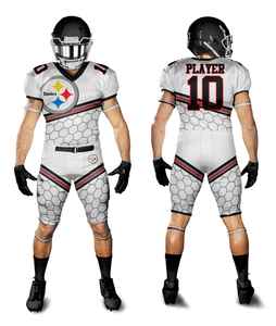 Conjunto de uniforme de fútbol americano de poliéster 100% de alta calidad para entrenamiento juvenil Top transpirable de talla grande - Product Image 3