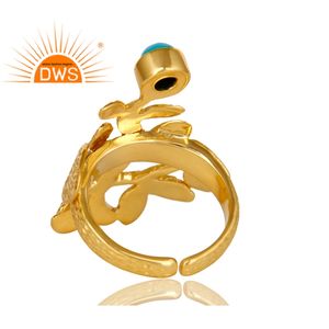 Bague de styliste pour hommes, vente en gros, bijoux en argent Sterling plaqué or jaune 14k, vente en gros - Product Image 3