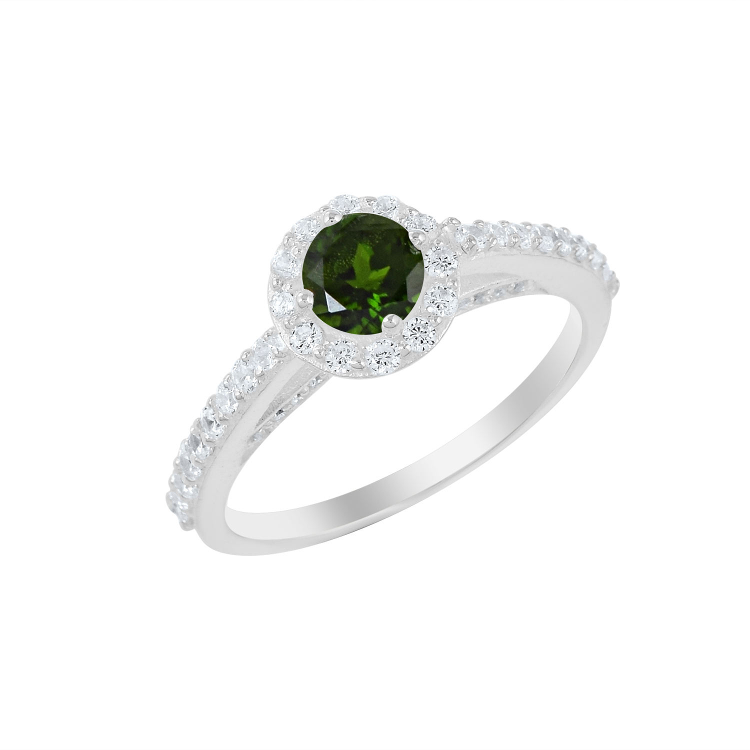 Chrome Diopside & Cubic Zirconia