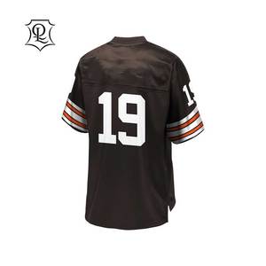 Vente chaude Conception Personnalisée Broderie Lettre Motif Pull À Col En V Baseball Jersey pour Hommes Hiver Polaire Doublé Col Montant - Product Image 4