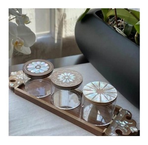 Best Design <b>Mother</b> of Pearl Tray with Handles New Indian Decor Handicrafts Serving Tray from Mop Serving Tray Manufacturers - Product Image 2