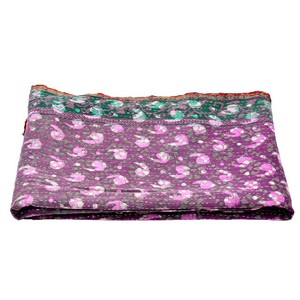 Couette Kantha cousue à la main en coton couvre-lit réversible de bohème utilisation estivale ensembles de literie pour hôtel et maison de mariage couverture - Product Image 6