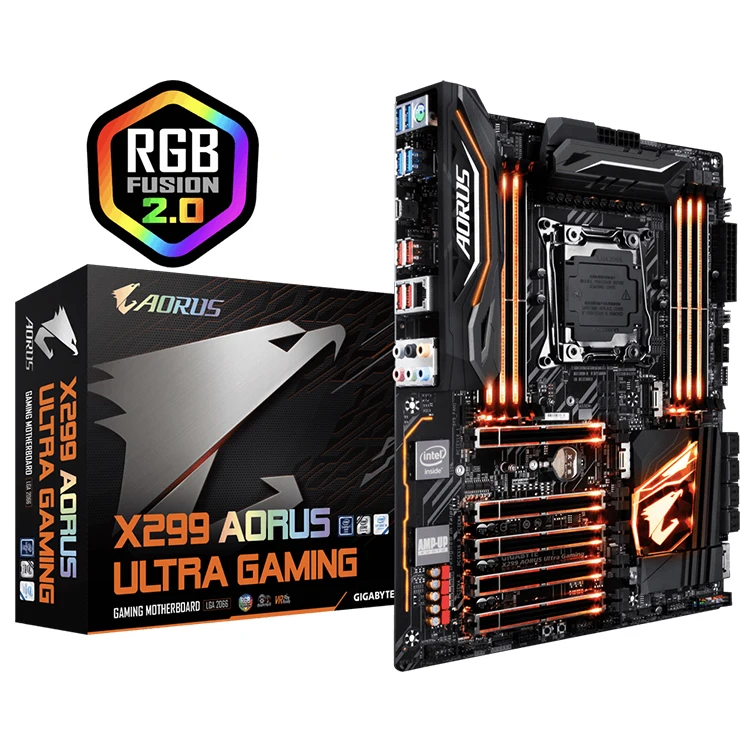 GIGABYTE X299 AORUS Ultra GamingとIntelX299チップセットマザーボードはIntelCore XシリーズプロセッサCPUマザーボードをサポート