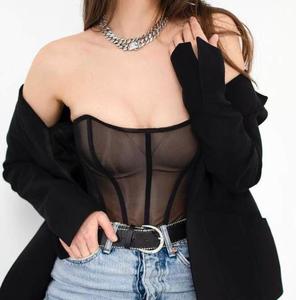 Bragas transpirables y cómodas con diseño cruzado de malla para mujer, moldeador de cintura y vientre con espina de pescado - Product Image 2