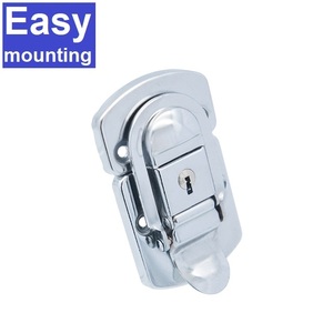 Taiwan OEM wooden case locks with mini HC220 plated nickel <b>metal</b> paddle latch hardware simple certificated fashion special - Product Image 1