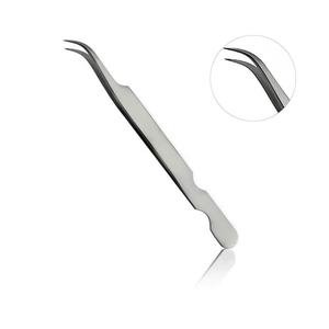 Pince à épiler en métal personnalisée de haute qualité pour extension de cils sensation confortable pointe en fibre pince à épiler en acier inoxydable pointe pointue - Product Image 1