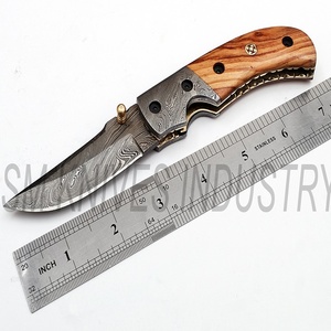 Couteau de poche pliant damas couteaux, (smk1236) joli couteau multifonctionnel en acier, damas fait à la main, 59-60HRC - Product Image 5