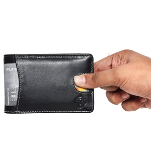 Wholesale Supply RFID <b>Black</b> <b>Wallet</b> <b>for</b> <b>Men</b> High Quality Leather <b>Wallet</b> <b>for</b> Business Professionals <b>for</b> Sale - Product Image 5