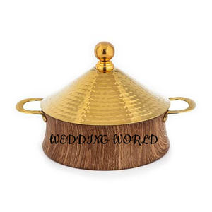 Hotpot en acier inoxydable d'excellente qualité Casserole faite à la main Hot Selling Designer Chauffe-plats de luxe en métal - Product Image 5