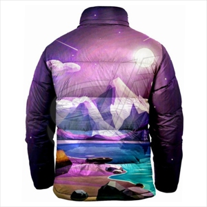 Chaqueta Bomber de sublimación para hombre y mujer, acolchada, con burbujas, con correa - Product Image 5
