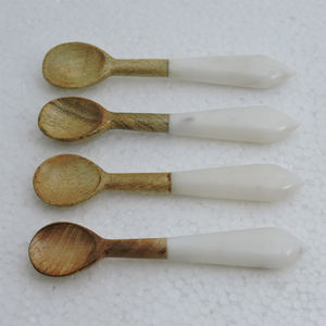 Juego de 3 piezas de madera y resina de diseño moderno, juego de cuchara para té y café, utensilios de cocina y mesa superior - Product Image 5